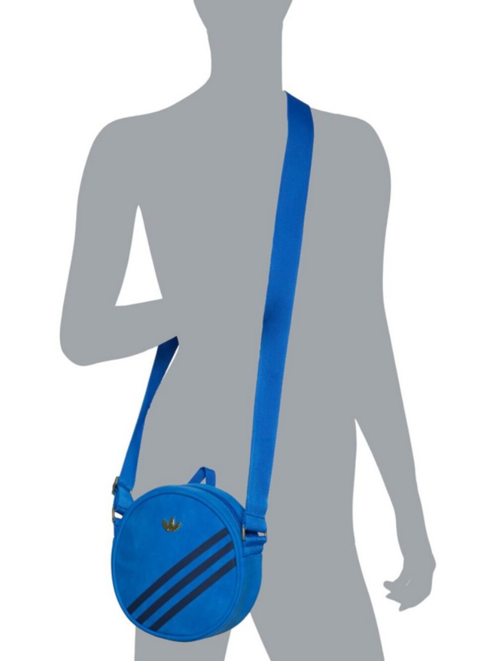 Adidas Originals Faux Suede crossbody Bag Blue Color